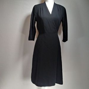 Talbot's Black Petite Dress Wrap-Style - Size 6